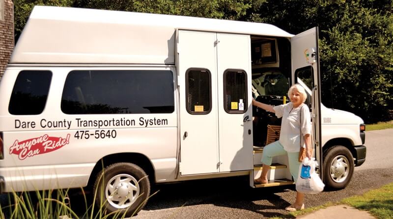 With two-day notice, curb-to-curb transportation is available to all Dare County residents and visitors. Photo Sue Colao