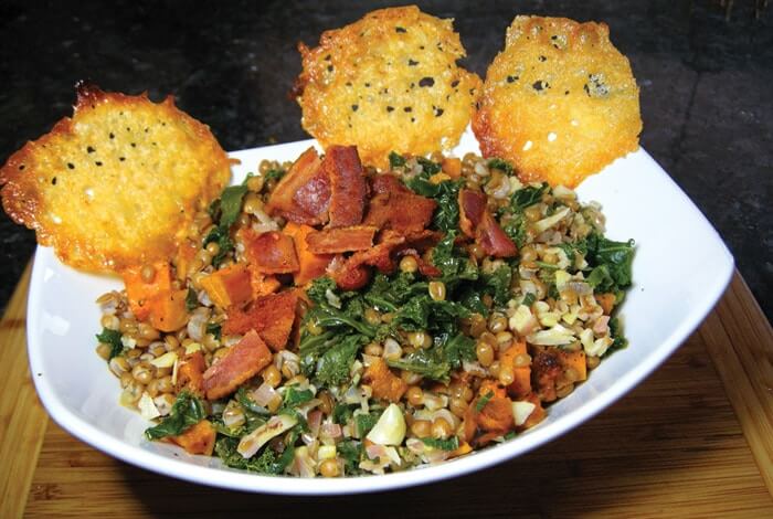 Kale, Butternut Squash and Wheat Berry Salad