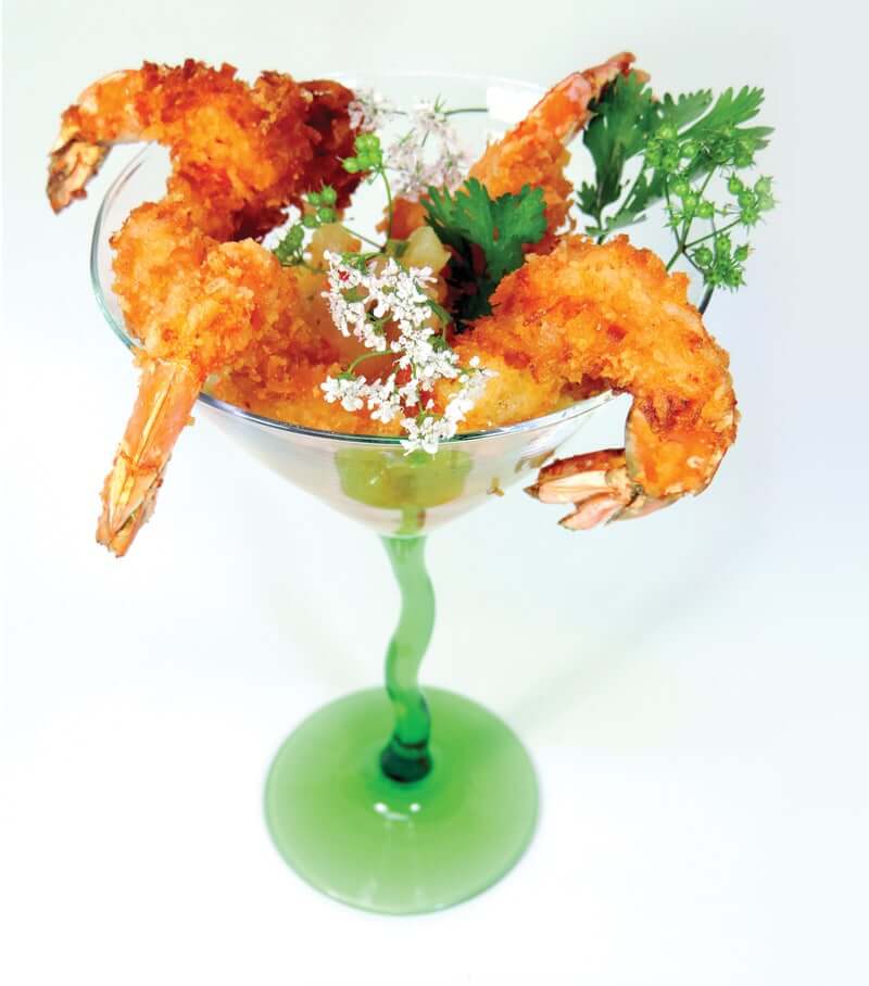 Coconut Fried Shrimp with Pineapple Salsa