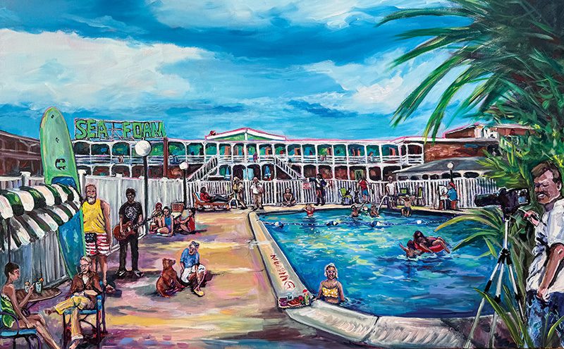 Pool Party at Sea Foam Motel by Reddawn