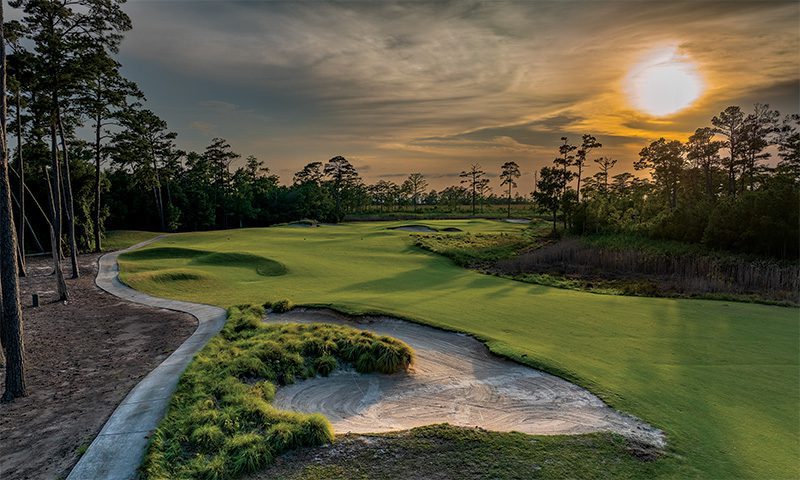Kilmarlic Golf Club sits upon a massive Currituck mainland marsh, overlooking the historic Albemarle Sound. Known to be one the area’s most challenging layouts, those who play Kilmarlic will leave with an appreciation for both the game and the natural beauty of the Outer Banks. Photo courtesy of Kilmarlic Golf Club.