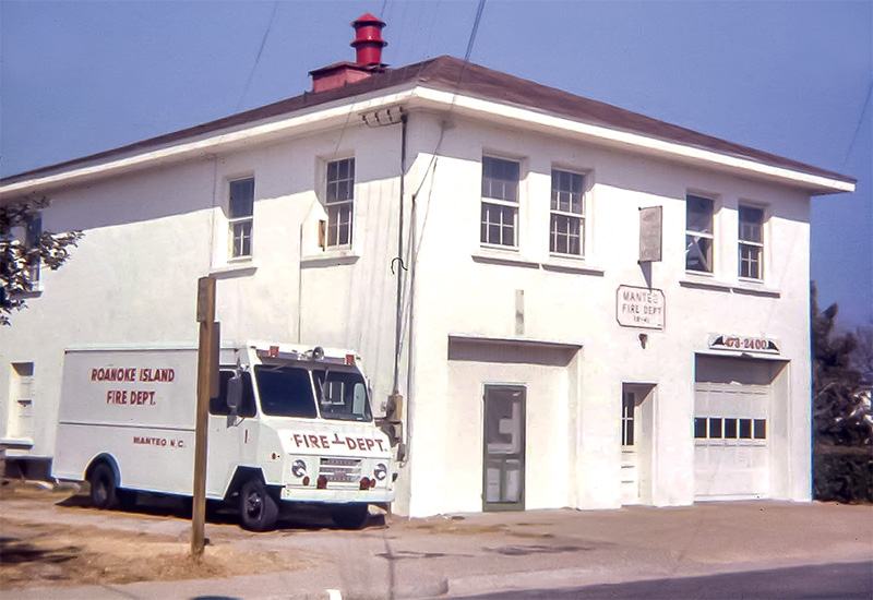 The firehouse in 1972, a few years prior to its "Tudification" or addition of a Tudor Revival facade. The firehouse in 1972, a few years prior to its "Tudification" or addition of a Tudor Revival facade.